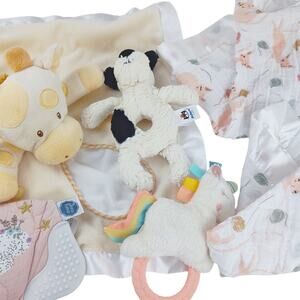 Baby Toy Bundle Soft Plush Rattles & Lovey Set